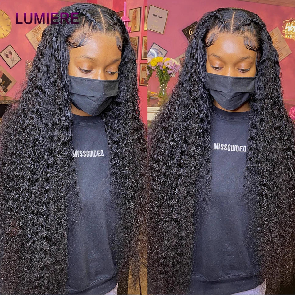 Deep Curly Wave Human Hair 3/4  Bundles Deal Malaysian Hair Weaves 100% Virgin Rew Human Hair Extensions Double Weft Wholeasle
