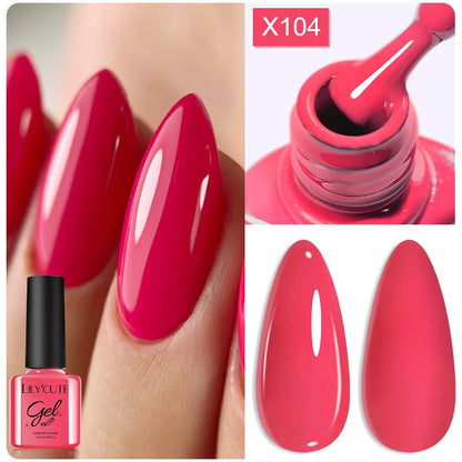 LILYCUTE 7ml Brown Red Purple Nail Gel Polish Coffee Color Series Semi Permanent UV Gel Soak off Nail Gel Varnishes For Nail Art