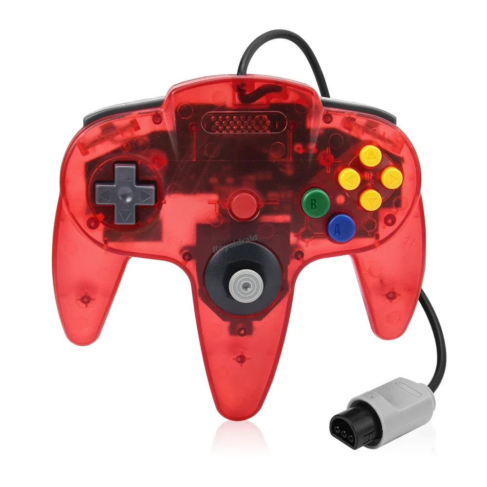 2PCS/Pair For N64 Controller Classic Wired Remote Control Gamepad Gaming Joystick Retro Video Game Joypad for N64 Console Access
