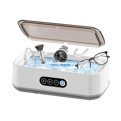 TINSOL New 49KHZ Ultrasonic Cleaner 650ml mini high frequency vibration cleaner for glasses, jewelry, dentures and soothers