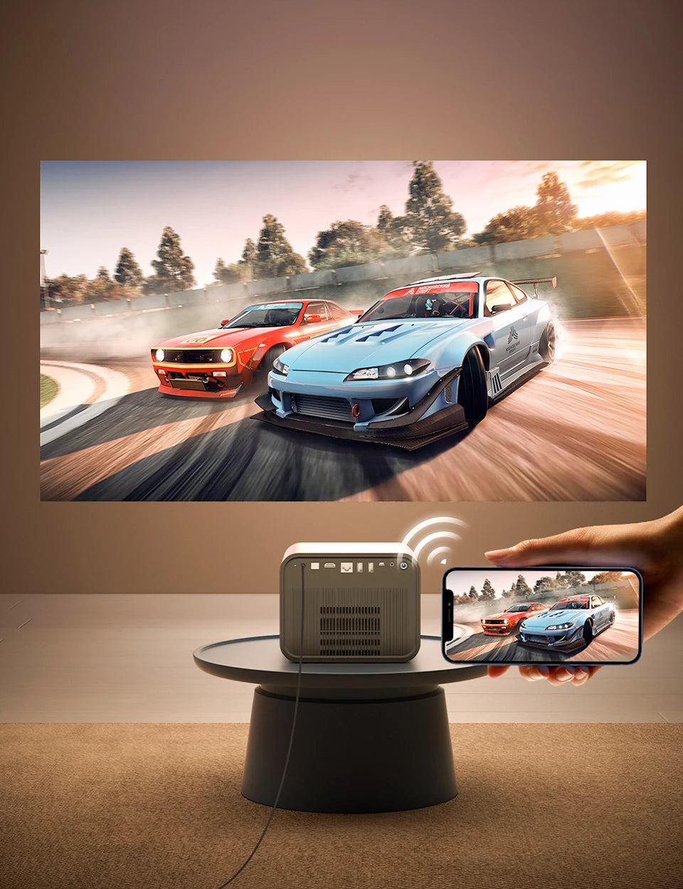 BYINTEK R90 Max 4K Projector Full HD 1080P 2200 Anis Lumens Android 11.0 WiFi 6 Auto Focus Video Home Movie Theater Projectors