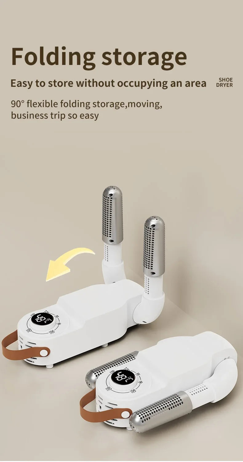 Adjustable Dryer  Shoe Dryer Intelligent Timer Quick Drying Deodorizing Sterilizing Shoe Dryer Household Shoe Warmer Heater