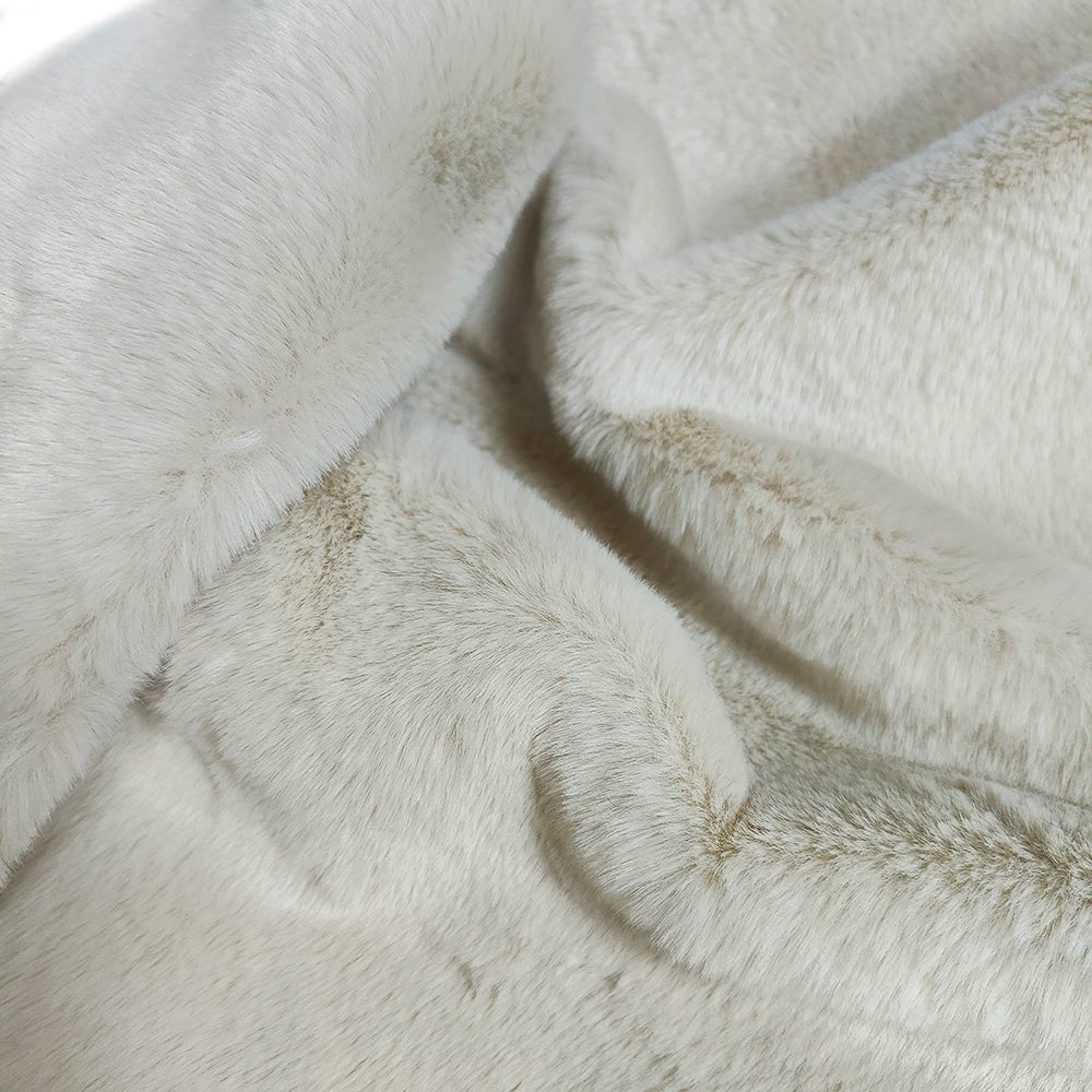 1Pcs 50/80/160cm Faux Rabbit Fur Fabric 100% Polyester 10mm Pile Super Soft Plush Fabric For Handmade Stuffed Toys Sewing Fabric
