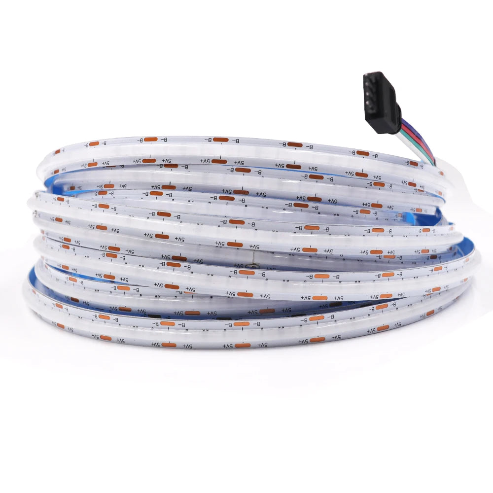 5V USB RGB COB LED Strip Light Bluetooth APP Control Music Sync 576LEDs/m High Density Flexible Ribbon RGB Tape TV Backlight