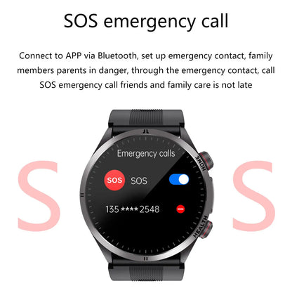 2026 New Upgrade Air Pump Blood Pressure Accurate Measure SmartWatch ECG Micro Physical Examination NFC Airbag Smart Watches Man