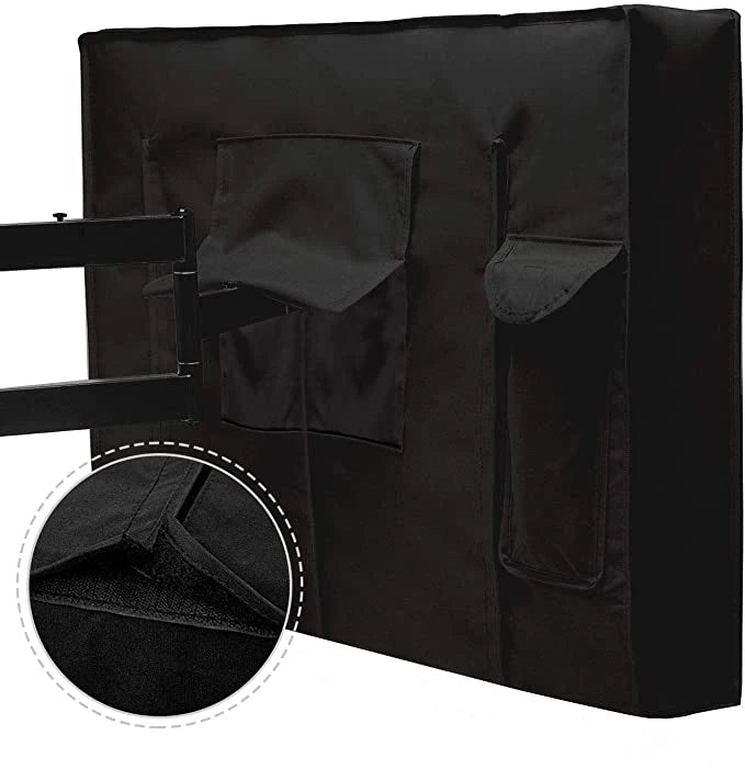 Off-White Premium Waterproof Outdoor TV Protective Cover, Weatherproof Outdoor TV Housing