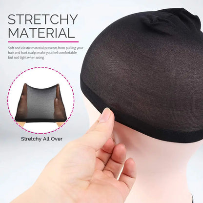 10pcs nylon wig cap stockings elastic wig cap black, brown, light brown