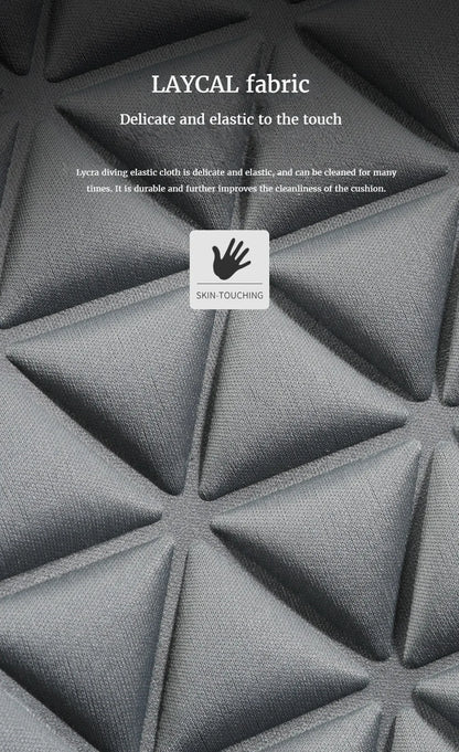 3D Suspended  Car Seat Cushion with Embossed Pattern,Separate Bottom Seat Cushion and Back Cushion Fit for Most Cars