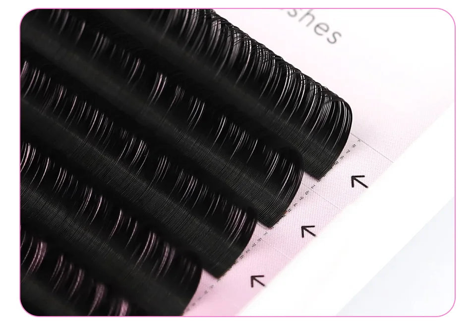Rujade All Sizes 6-20mm Individual Eyelash Extension Matte Black Premium Russian Volume Eyelash Handmade Faux Mink Lashes Cilias
