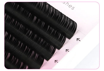 Rujade All Sizes 6-20mm Individual Eyelash Extension Matte Black Premium Russian Volume Eyelash Handmade Faux Mink Lashes Cilias