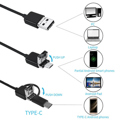 8mm Endoscope Camera 720P HD USB Endoscope With 8 LED 1/2/5/10M Flexible Cable Waterproof Inspection Borescope for Android PC
