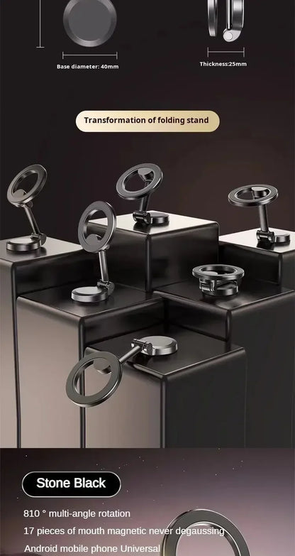 Magnetic Car Phone Holder Support Foldable Desktop Smartphone Mount Stand For Magsafe iPhone 16 15 14 13 12 For Samsung Xiaomi