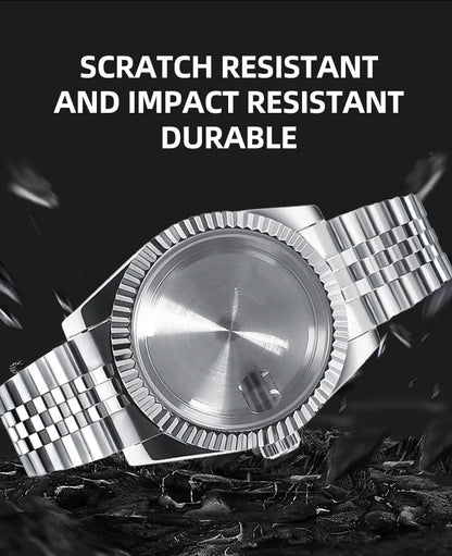 Neiton 36mm/40mm Sapphire Glass For Men Watch Case Fit NH36 NH34 NH35Movement FashionWaterproof Jubilee Stainless Steel