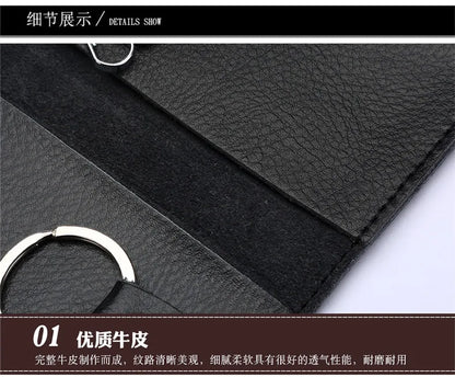 New Genuine Leather Keychain Men Key holder key organizer Pouch Car Key pouch Wallet Housekeeper Key Case Mini Card Bag