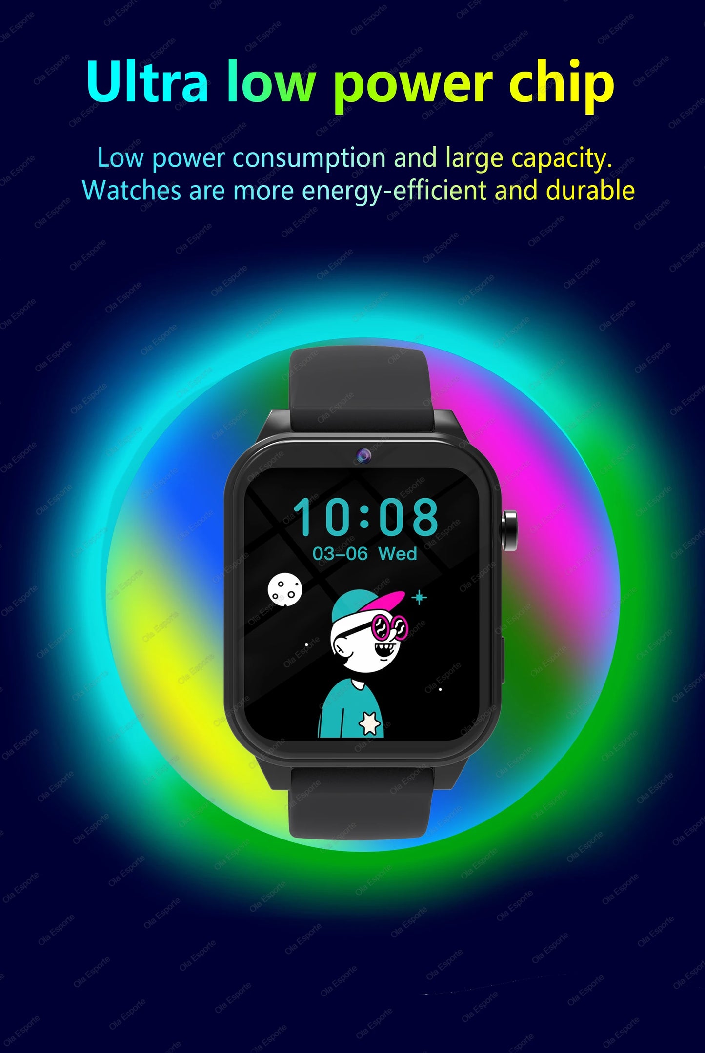 100+ Game SmartWatch Kid Child HD Screen Lighting Music Smart Watch Boy Girl Gift Children Smartwatch For IOS Android 2025 New
