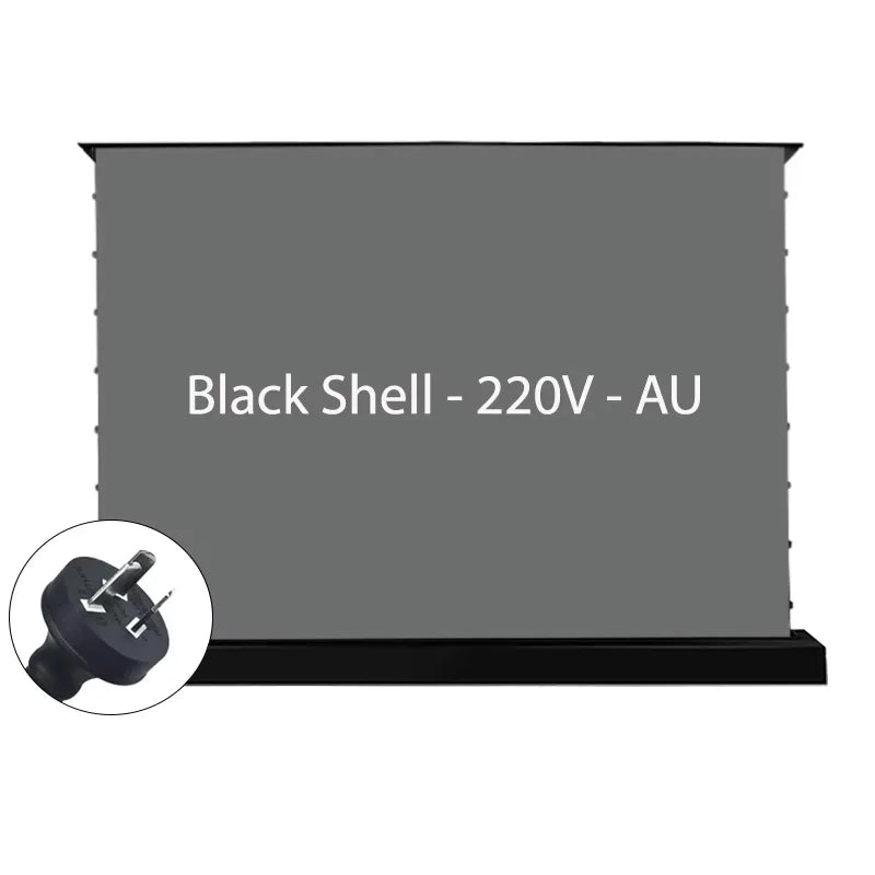 2025 New 120 inch ALR Rejecting Motorized Electric Tab Tension Floor Rising Projector Screen Square Shell  for UST Projector