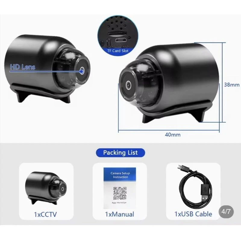 X5 Camera 1080P HD Wifi Wireless Night Vision Motion Detection Video Camera Home Security Camcorder Audio Video Recorder