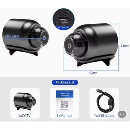 X5 Camera 1080P HD Wifi Wireless Night Vision Motion Detection Video Camera Home Security Camcorder Audio Video Recorder