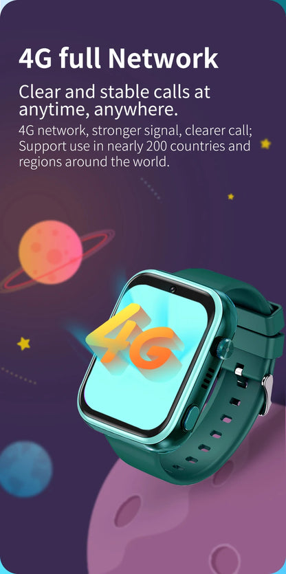Android WhatsApp Smart 4G Video Voice SOS Call Camera Watch GPS WIFI Trace Locate SIM Card Phone Smartwatch for Student Child
