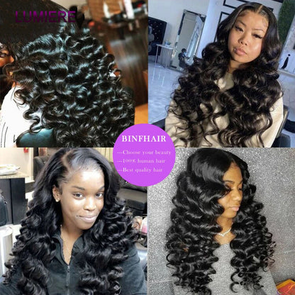 Loose Deep Wave Bundles 100% Virgin Raw Brazilian Human Hair Weave 1/3/4   Bundle Deals Hair Extension Double Weft Wholeasle 30"