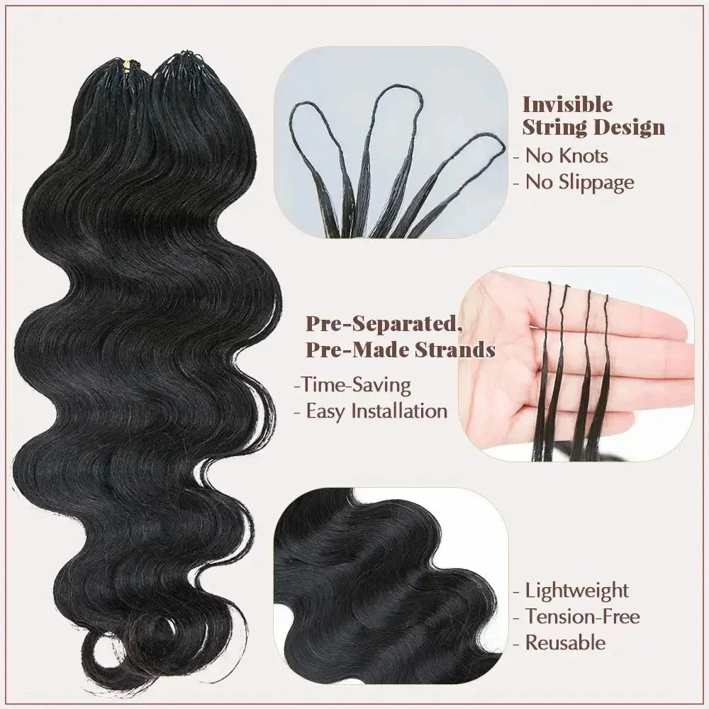 Burmese Curly Crochet Human Hair Pre Looped Deep Wave Human Hair Crochet Miracle Knots Feathered Human Crochet Hair Extensions