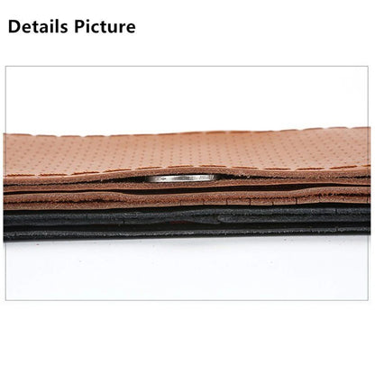 Universal Braid Steering Wheel Cover 38cm Leather Hand Sewing Steering Wheel Cover Genuine Cowhide Leather with Needles Thread