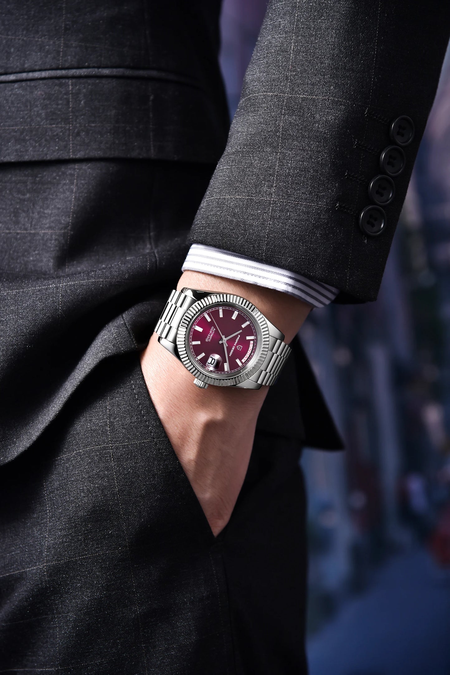 PAGANI DESIGN 2025 New Gold Green 40MM Date Week Men's Watches Automatic Watch Men AR Sapphire Glass NH36A Mechanical Wristwatch