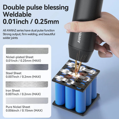 HOMEFISH Portable Spot Welder DIY Handheld Spot Welding Machine 11 Gears Adjustable Energy Storage Spot Welding