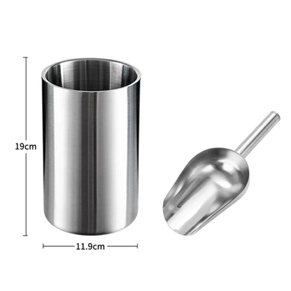 1600ML Ice Bucket- Double Stainless Steel Insulated Durable Portable Summer Drinks Champagne Beer for Outdoor Picnics Bar Events