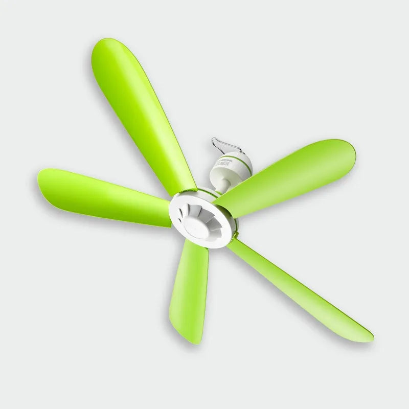 Silent 5 Leaves Ceiling Canopy fan with 1.8m switch Hanging Fan for Camping Bed Dormitory Tent 220V