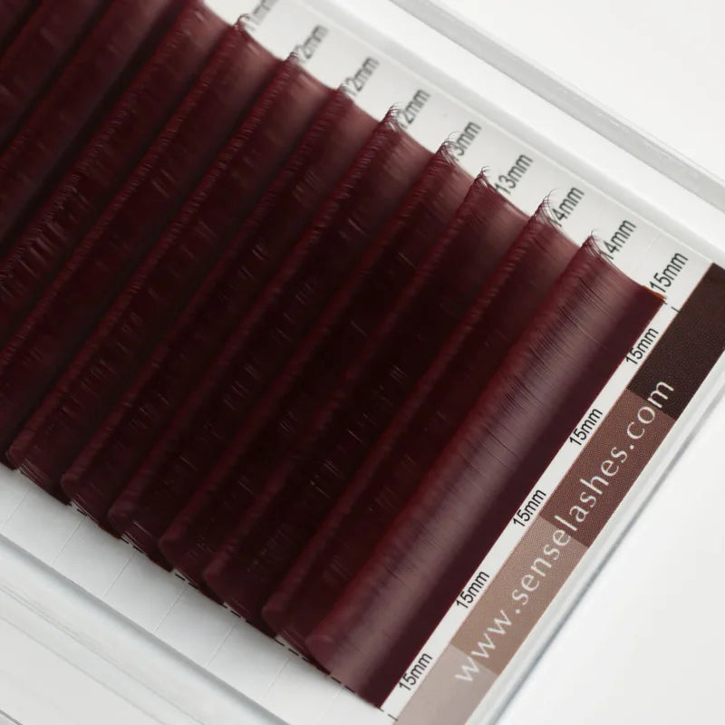 SENSE LASHES Colorful Individual Lashes 0.03/0.05/0.07 Mix 8-15mm Matte Brown Lashes Faux Cils extensiones de pestañas