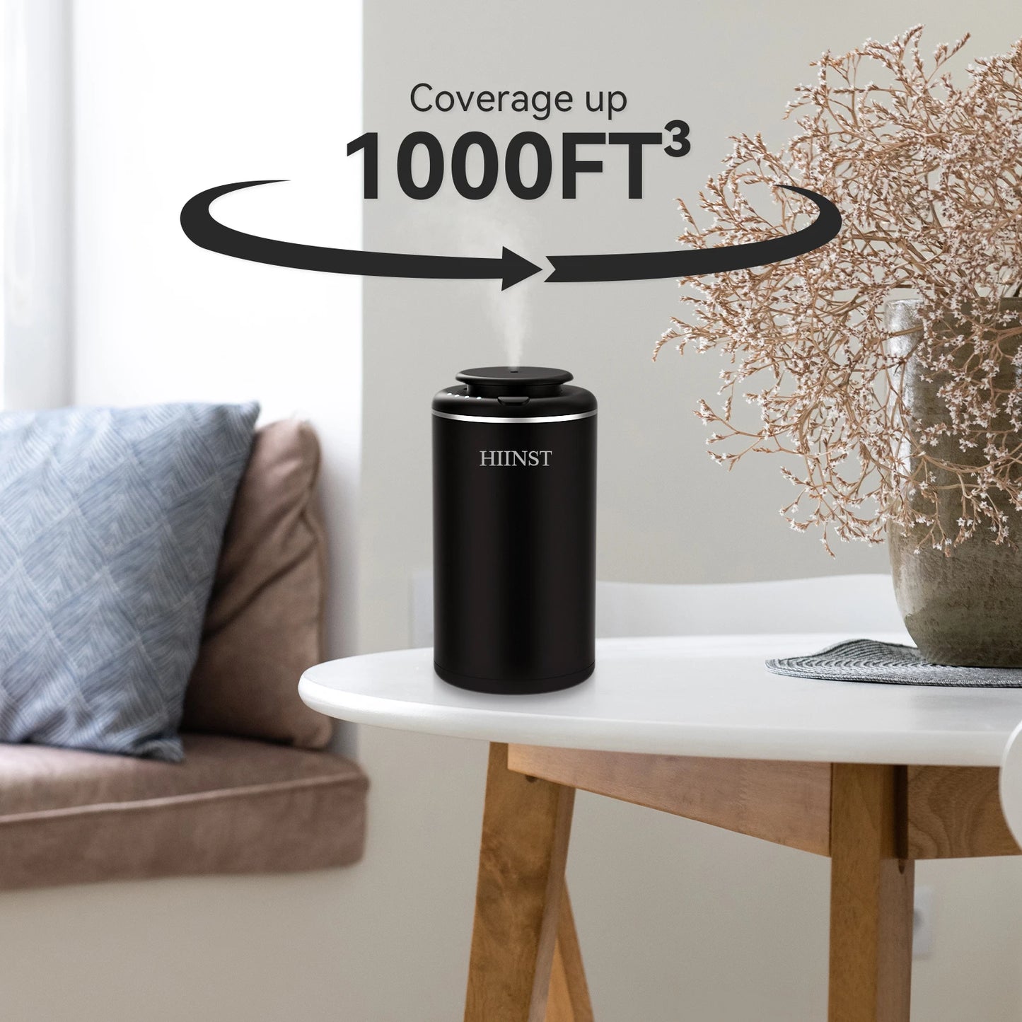 HIINST USB Rechargeable Essential Oil Aroma Diffuser & Car Air Freshener  Waterless Fragrance Nebulizer Machine with 10ml Bottle