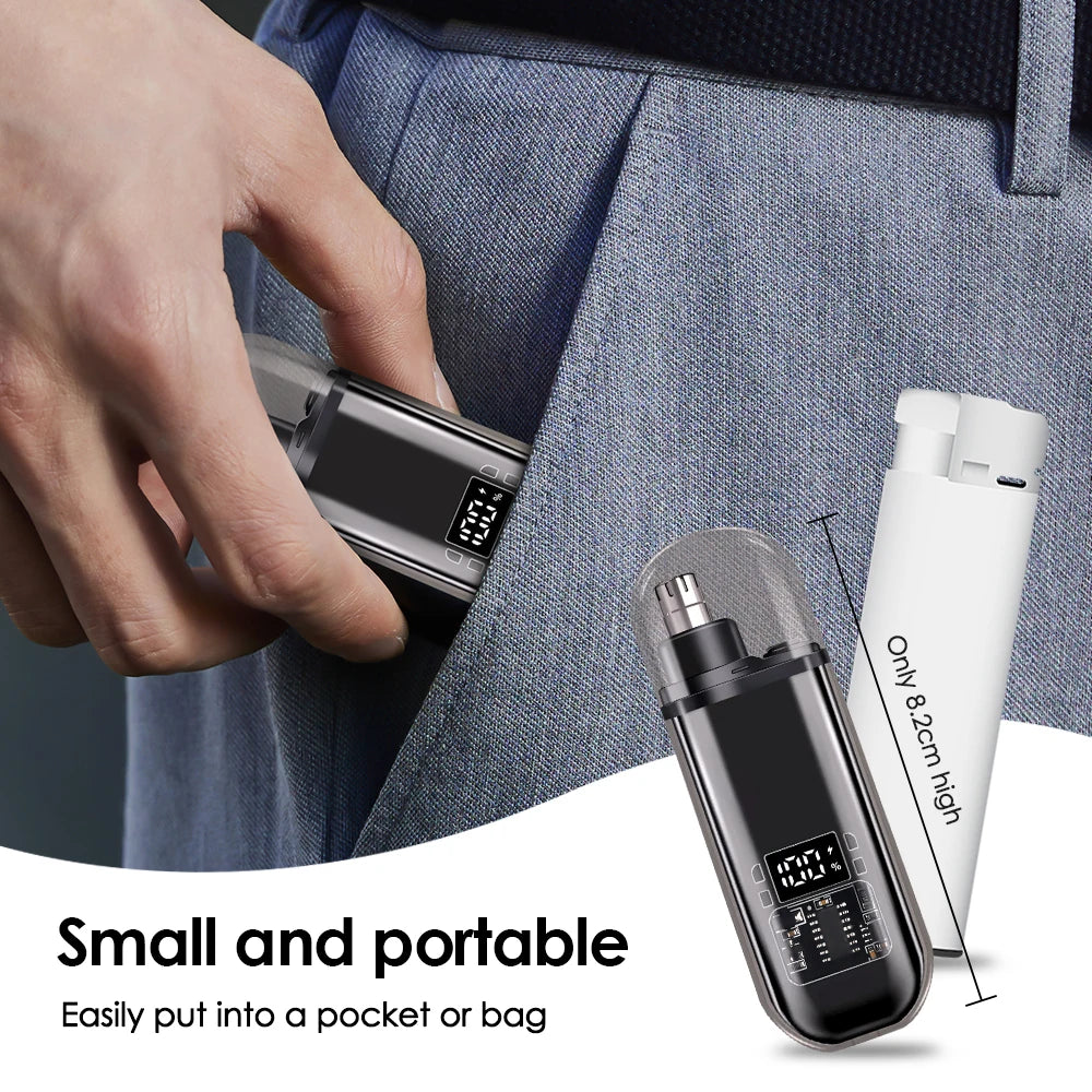 Electric Nose Hair Clipper Rechargeable Automatic Shaving Nose Trimmer Unisex Professional Washable Painless Nose Hair Trimmer