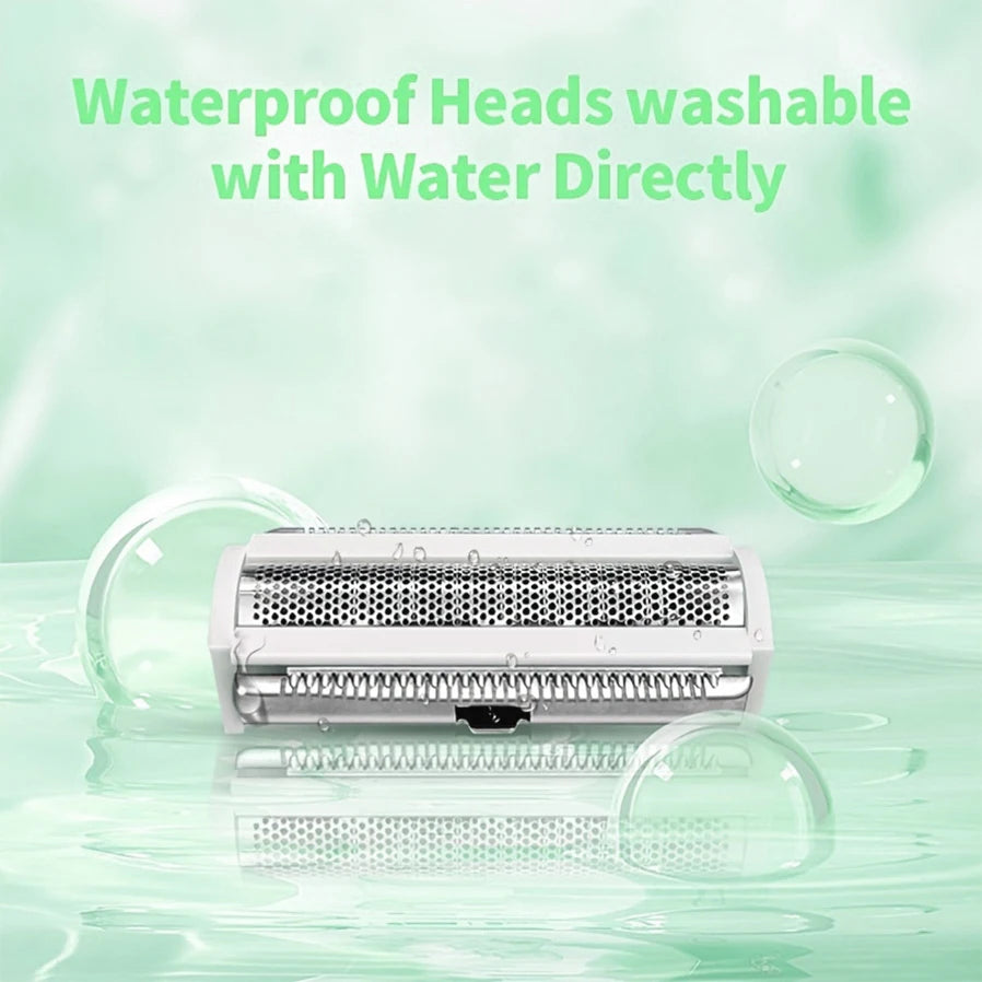 Battery powered, stainless steel blade electric shaver, multifunctional full body hair removal