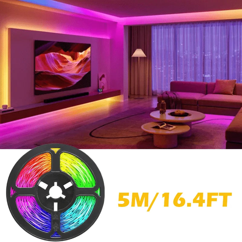 12LEDs/M Led Strip Lights RGB Led Strip Flexible Ribbon with 3Key Control Luces Led Tape Lights for Room Decor TV Backlights