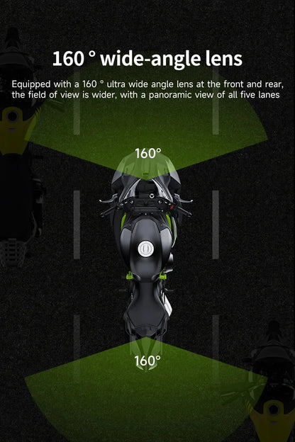 JIUYIN Dual 1080P Motorcycle DVR Full Body Waterproof Moto Camera WiFi Dash Cam Front Rear Driving Video Recorder Black Box