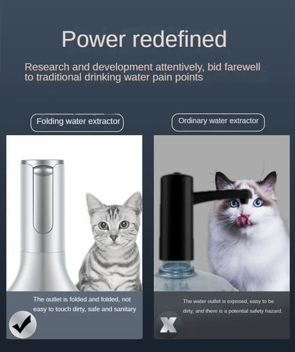 Electric Water Gallon Bottle Pump Automatic Water Dispenser Pump 19 Liters Foldable Desktop Water Bottle Pump USB Rechargeable
