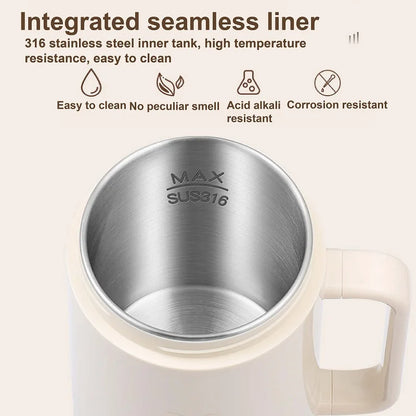 500W Electric Kettle 12h Appointment Porridge Special Pot Portable 304 Stainless Steel Health Cup Multifunctional Rice Cooker 1L