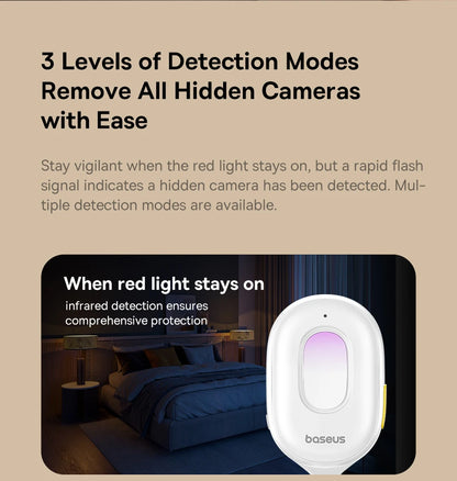 【New】Baseus Camera Detector Intelligent Hidden Camera Signal Gadget Security Alarm Anti Spy Candid Peeping Protection Detector