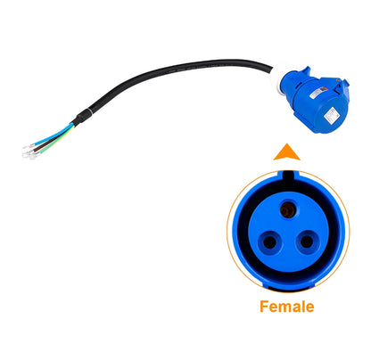 IPENGEN EV Charger CEE Female Plug 3 Pins Adapter Waterproof Connection WallMount Socket Connect with 32A 1Phase 7KW Charger