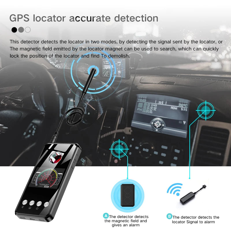 Hidden Micro Camera Detector Military Grade Anti Spy Gadgets GPS Finder Bug Detector Wireless Signal Detection Infrared Scanner