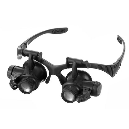 10X/15X/20X/25X LED Magnifier Glasses Magnifying Headband Eyewear for Reading Jewelers Watchmaker Repair Tools Magnifying Glass