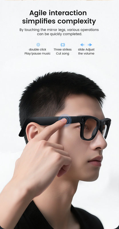 2026 Smart Glasses HD Photo Video OpenAI Record Translation Touch Photochromic Lenses Bluetooth Call Music Multifunction Glasses