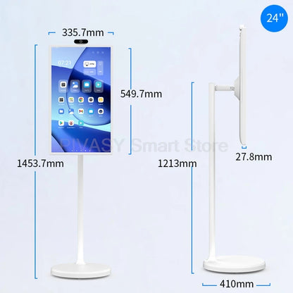 Multi-sized Touch Screen Smart TV For Fitness Wireless Casting External Camera Portable Adjustable Height Interactive Monitor