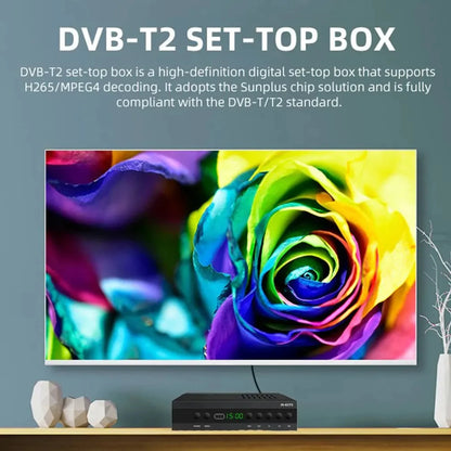 New H.265 TDT DVB-T2 C Digital Terrestrial TV Receiver HD DVB-T2 FTA Set Top Box EPG USB PVR TV Tuner for HD/Old TV