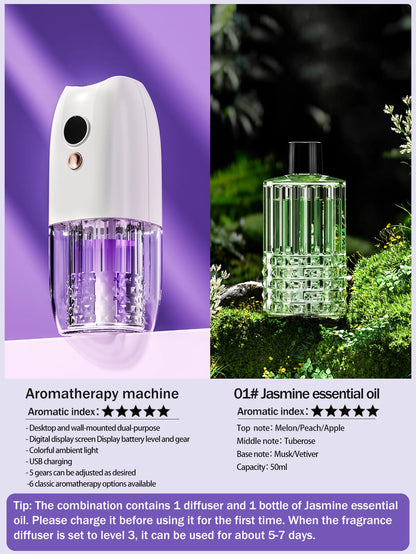 Multifunctional rechargeable portable essential oil diffuser Multiple aroma aromatherapy essential oils can be used in home cars