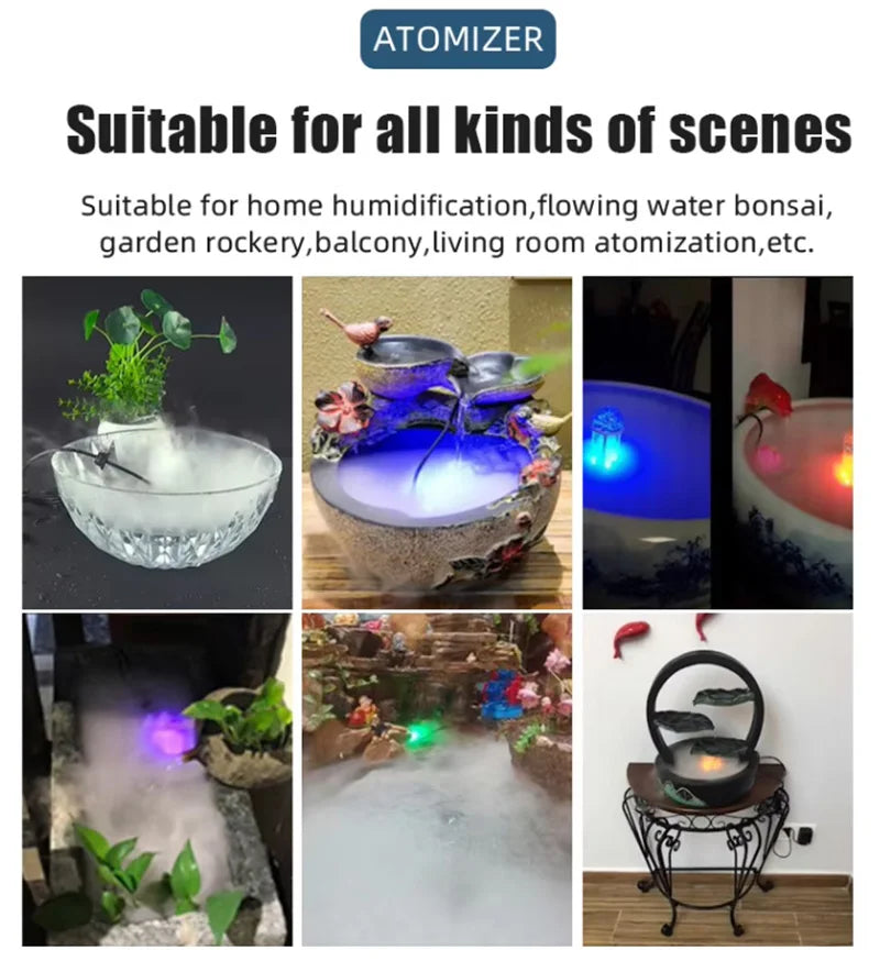 Industrial Incubator humidifier AC100-240V Ultrasonic Mist Maker Fogger Water Fountain Pond Atomizer Air Humidifier 4.8