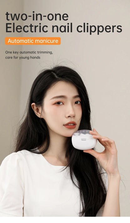 HOMEFISH Electric Nail Clipper 2 in 1 Grinding Polishing Multifunctional Portable Automatic Manicure Grinder