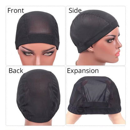 1-6PC Spandex Mesh Dome Wig Cap Easier Sew In Hair Stretchable Weaving Cap  Weaving Wig Cap Stretchable Hairnets
