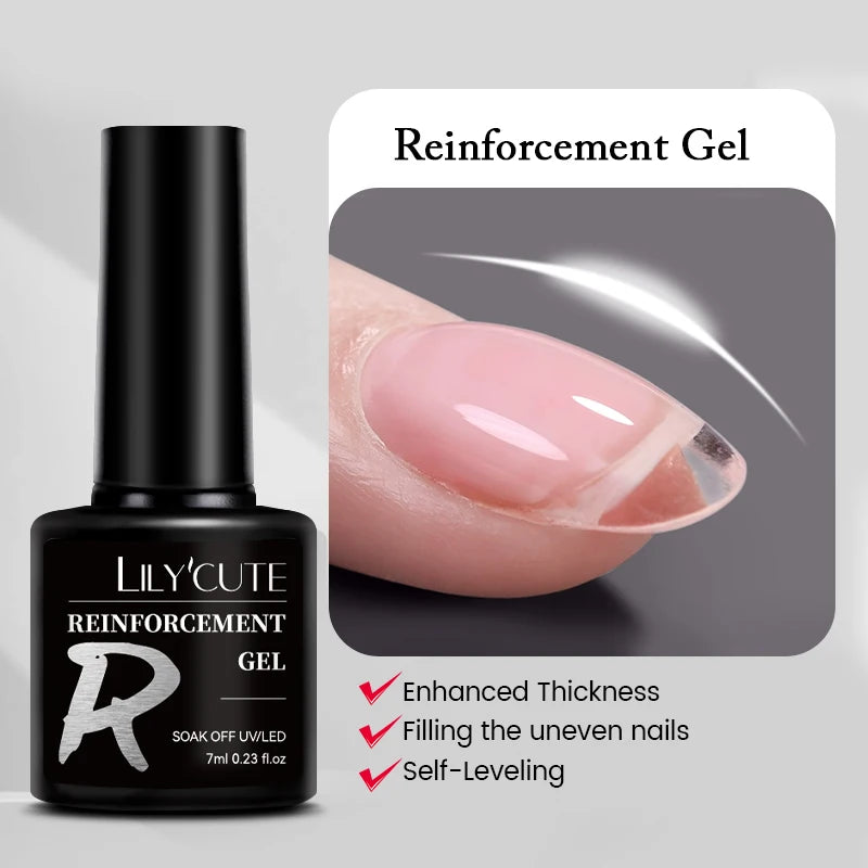 LILYCUTE 7ml White Color Gel Nail Polish Semi Permanent UV Gel Polish Gorgeous Full Coverage Soak Off UV LED Nail Gel Varnishes